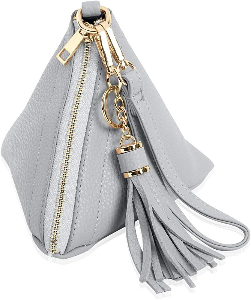 Triangle Vegan Leather Wristlet Clutch Purse Handbag - Pyramid Evening Cocktail Pouch Wallet Deta... | Amazon (US)