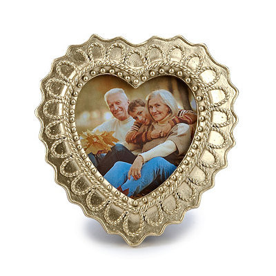 Ornate Heart Picture Frame, Gold, 4x4 , Glass | Kirkland's Home | Kirklands