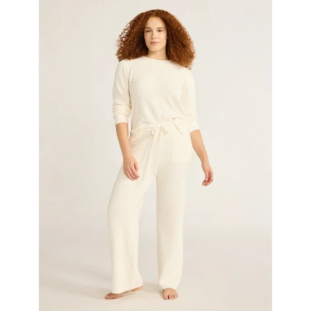 Joyspun Women's Chenille Top and Pants Set, 2-Piece, Sizes XS-3X | Walmart (US)
