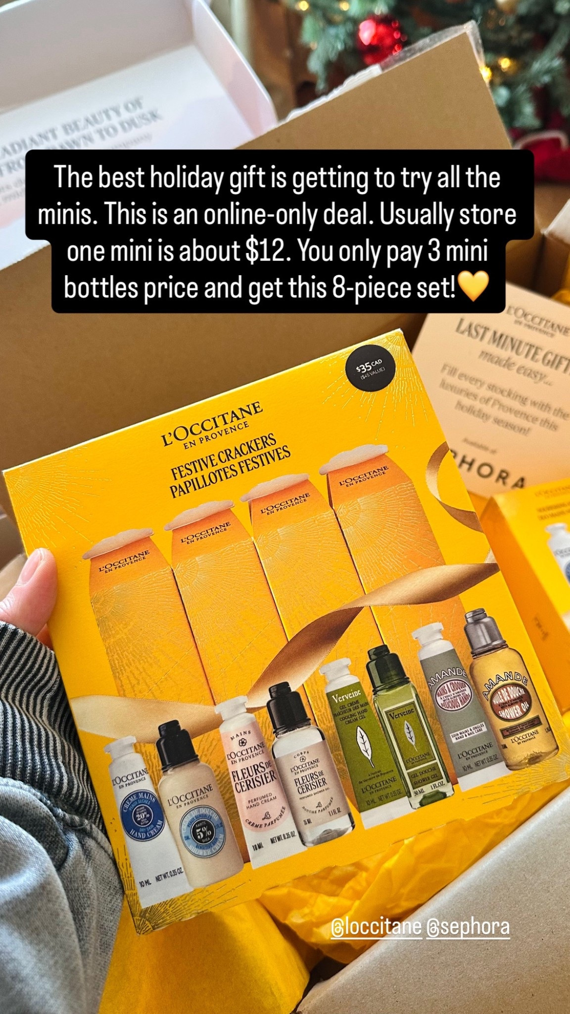 The best holiday gift is getting to try all the minis. This is an online-only deal. Usually store one mini is about $12. You only pay 3 mini bottles price and get this 8-piece set!💛

#giftideas #giftforher #loccitane #giftedbyloccitane #holidaygiftset #christmasgiftidea #skincare 

#LTKGiftGuide #LTKBeauty #LTKHoliday