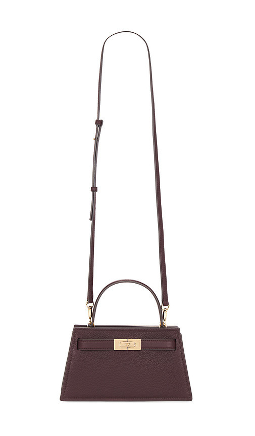 Tory Burch Lee Radziwill Pebble Mini Top Handle Bag in Wine. | Revolve Clothing (Global)