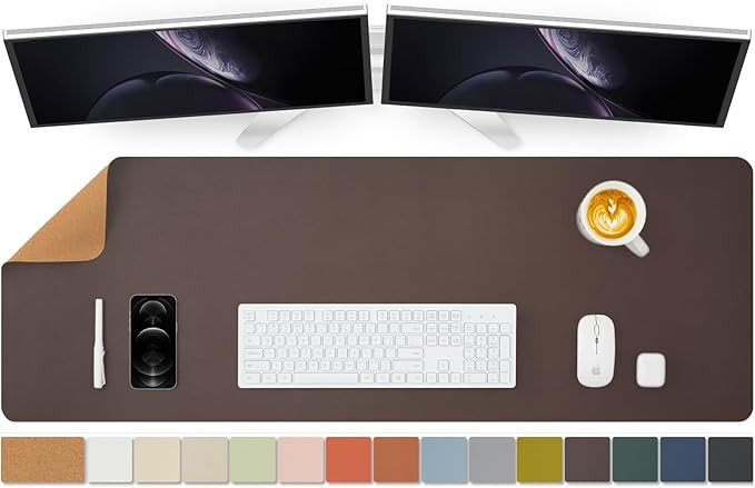 Large Cork Desk Mat - 47.2"x 17" Desk Pad for Office and Home - Ideal for Large Mouse Pad and Des... | Amazon (US)