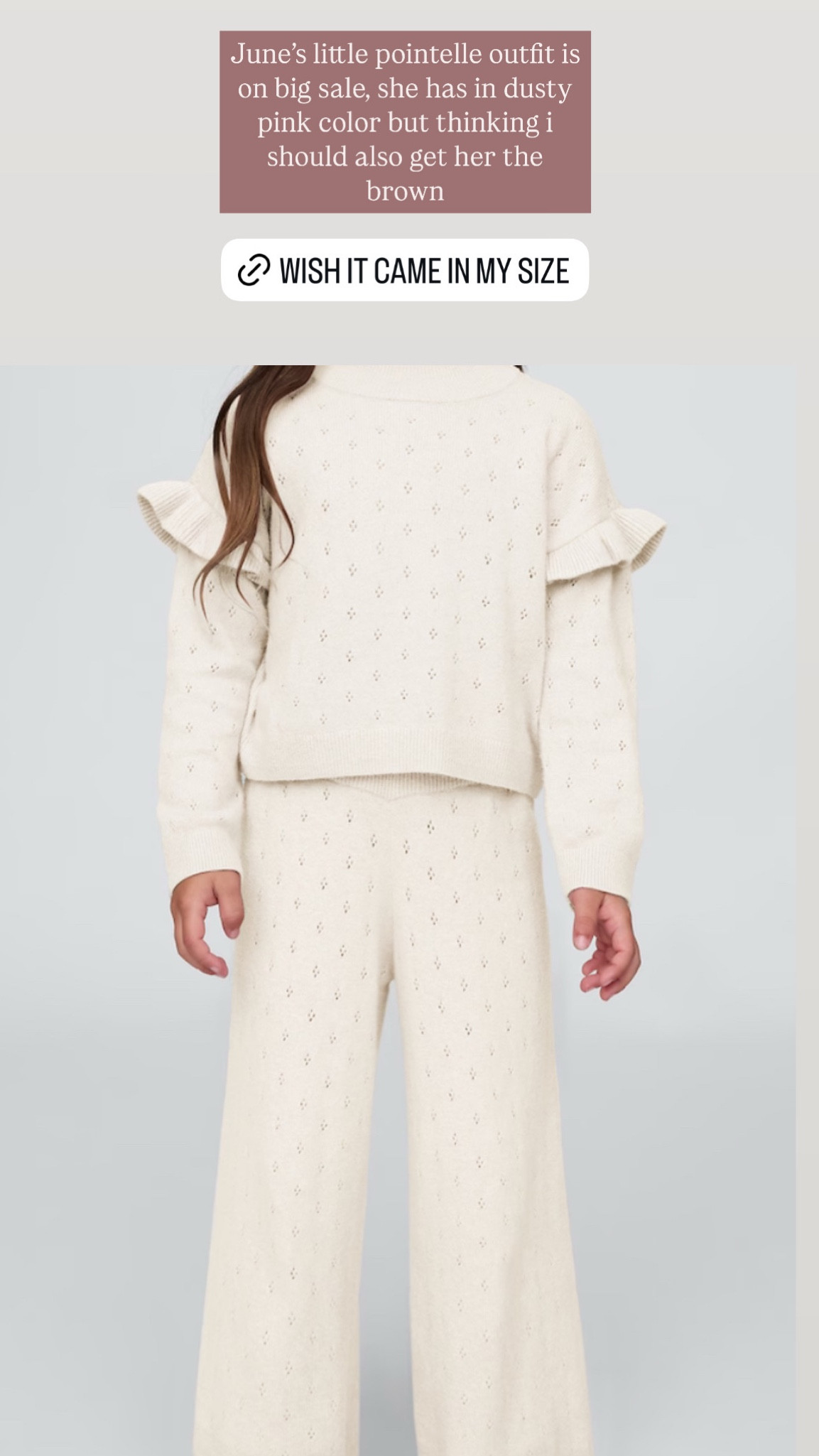 this pointelle set comes in a few colors and is on sale. June has the cream and dusty pink! 

#LTKSaleAlert #LTKFindsUnder50 #LTKKids