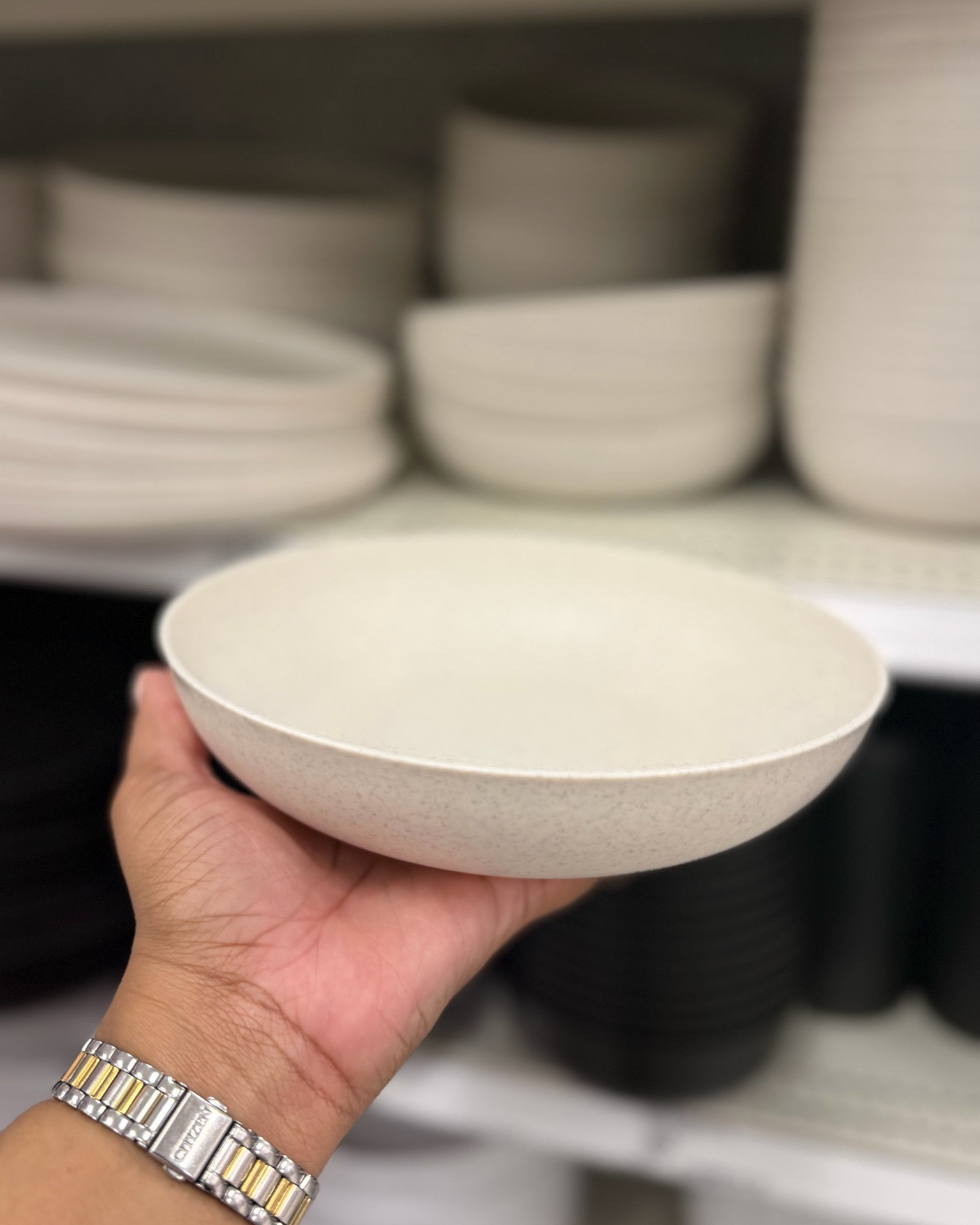 Saw some of the cutest plastic wear for everyday use! Starting out strong with the specked cereal bowls!