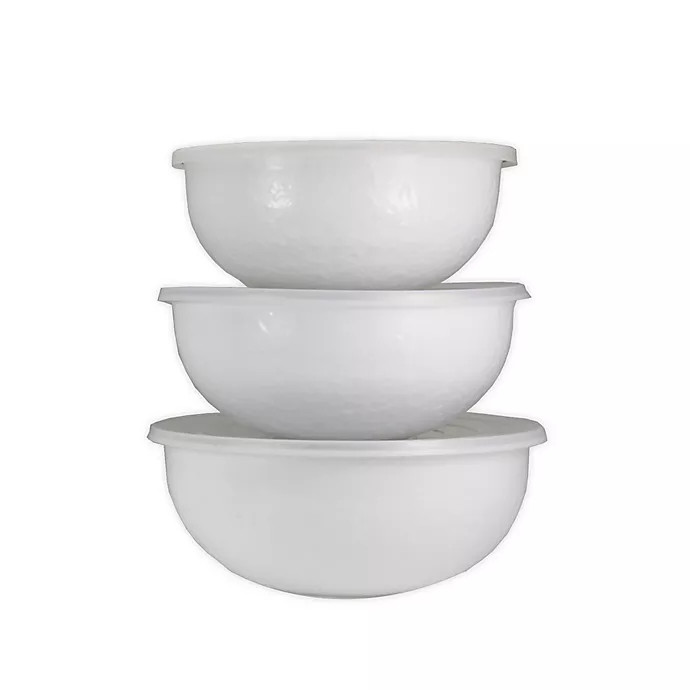 Golden Rabbit® Solid White 3-Piece Mixing Bowl Set | Bed Bath & Beyond | Bed Bath & Beyond