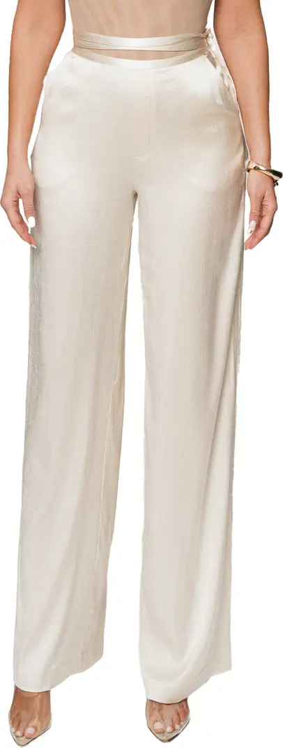 JLUXLABEL Deserae Silk Blend Wide Leg Pants | Nordstrom | Nordstrom