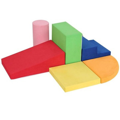 Etokfoks 6 Piece Set Foam Climbing Blocks for Toddlers Indoor Soft Play Gym Non Slip Baby Climbing Toy with Velcro and Stairs | Target