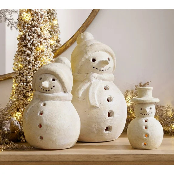 Resin Terracotta Texture Snowwoman Figurine(Snowwoman - S) - Walmart.com | Walmart (US)
