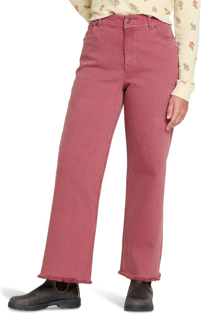Toad&Co Balsam Seeded Cutoff Pant - Pants for Women - Button Closure - Raw Hem - Distressed Detai... | Amazon (US)