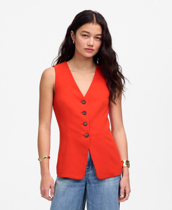 Cutaway Long Vest | Madewell