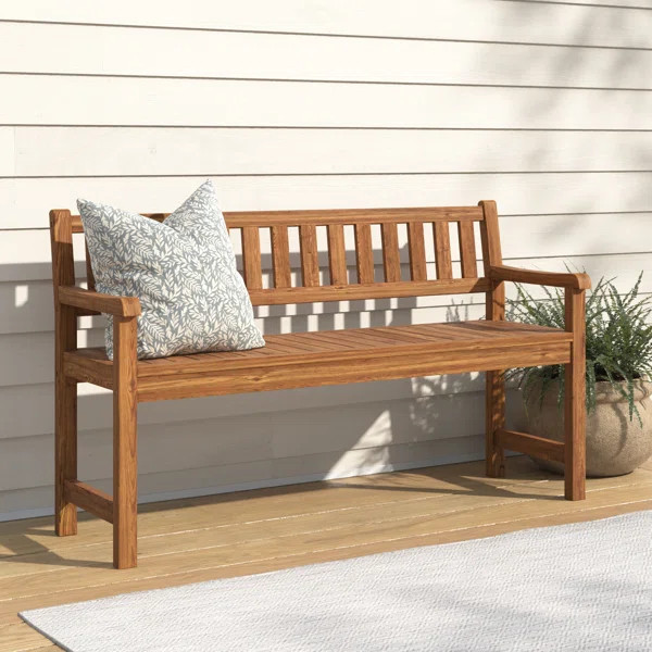 Lena Wooden Acacia Garden Bench | Wayfair North America