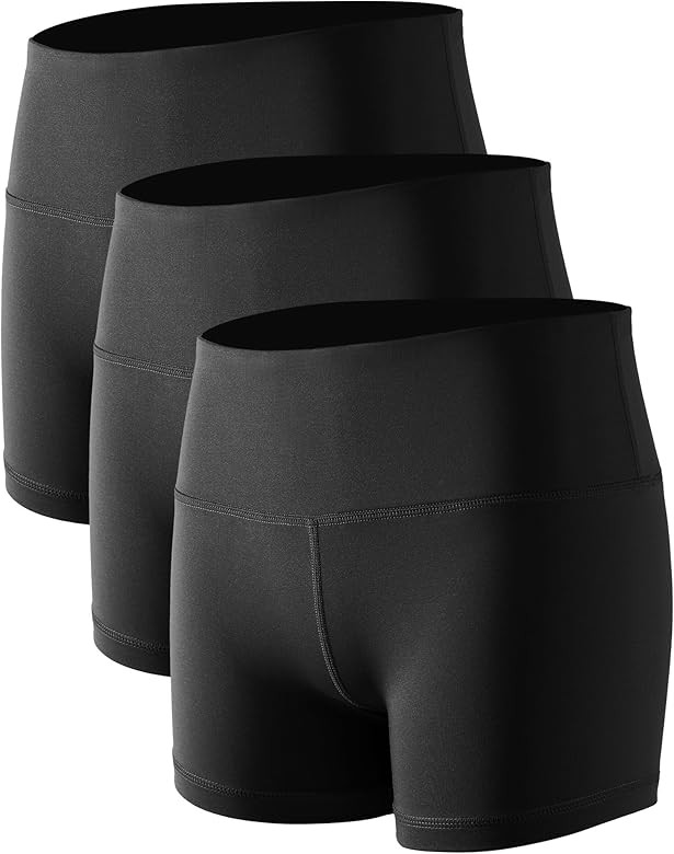 CADMUS Women's Stretch Fitness Running Shorts with Pocket,3 Pack,05,Black,Medium : Clothing, Shoe... | Amazon (US)