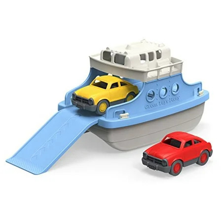 Green Toys Ferry Boat with Mini Cars Bathtub Toy Blue/White Standard | Walmart (US)