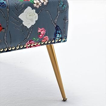 Container Furniture Direct Thia Armless Accent Chair for Living Room, Elegant Seat with Nailhead ... | Amazon (US)