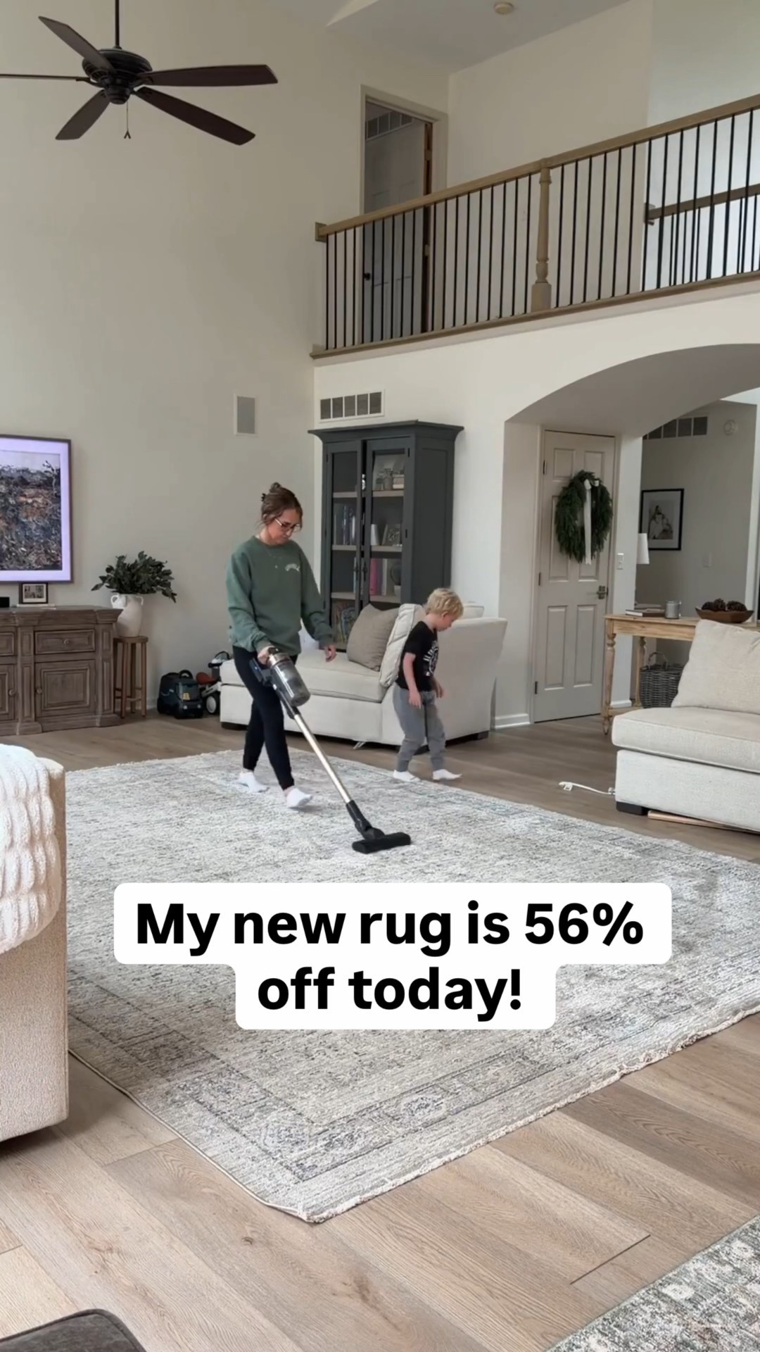 You guys my new rug is 56% off today! So glad I switched it to this I’ve been loving the brown tones lately for winter! #wayfairrug #wayfairsale #homedecor #newrug 

#LTKHome #LTKSaleAlert #LTKmomlife