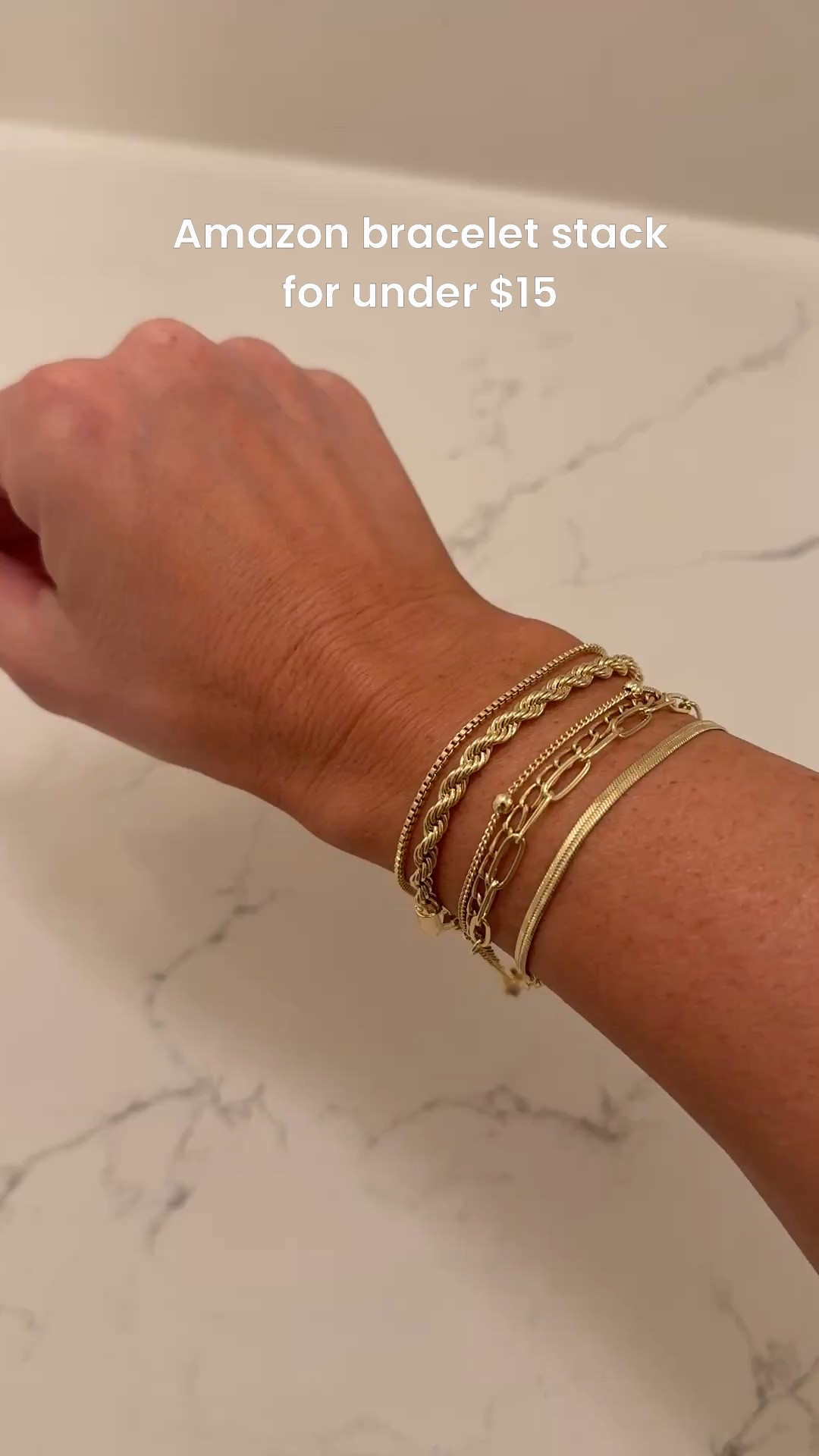 14k gold and waterproof! Delicate and minimalist. Perfect to wear as a set or mix with other bracelets in your stack. 

6.5” long with 2.5” extender

**Also linking 2 other Amazon pieces that I purchased lately and they are 10/10.

Amazon jewelry | Gold jewelry | Gold bracelets | Minimalist bracelets

#LTKStyleTip #LTKSaleAlert #LTKFindsUnder50