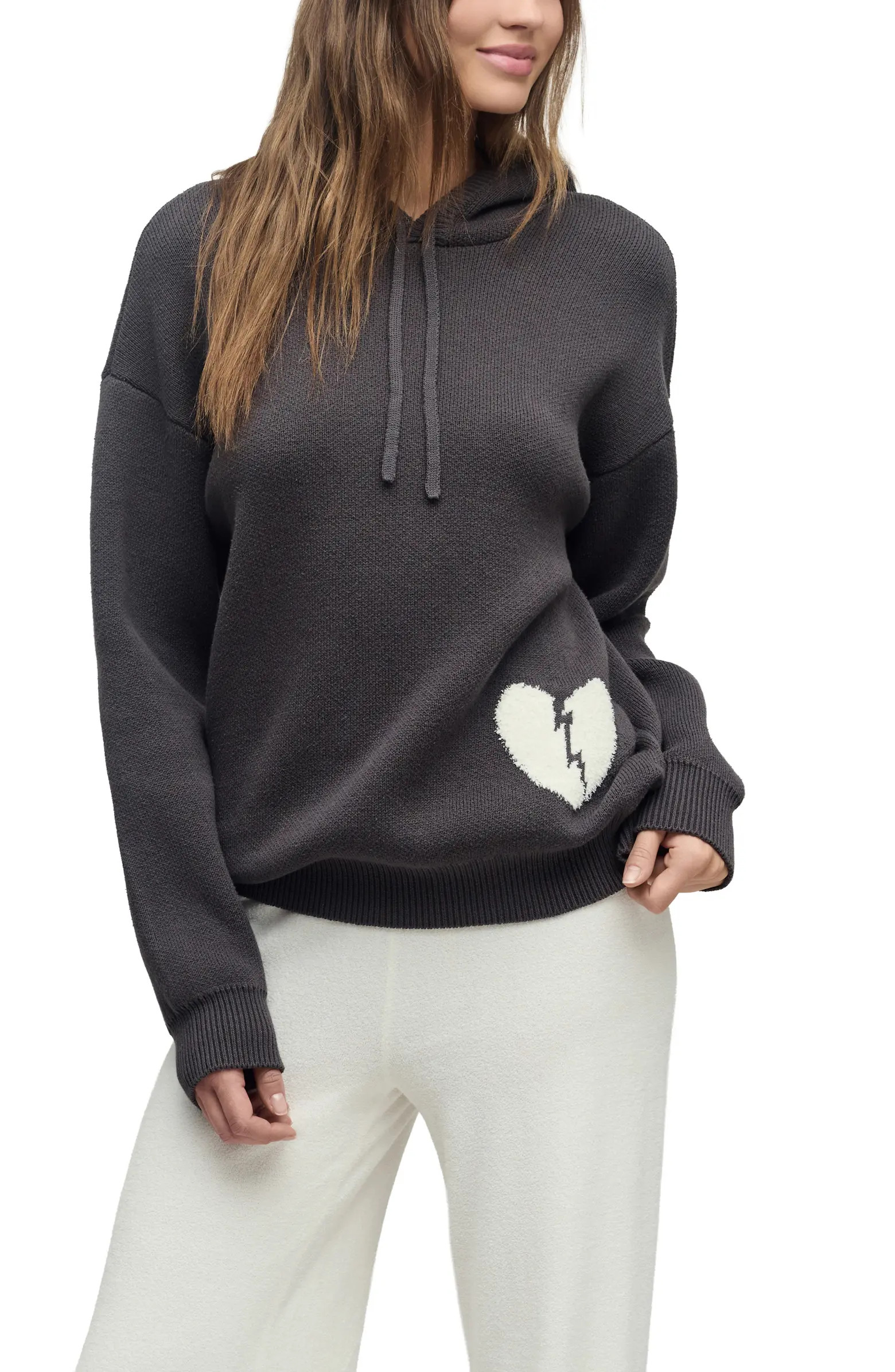 CozyChic® Heartbreaker Cotton Graphic Sweater Hoodie | Nordstrom