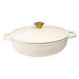 Lexi Home 5 Qt. Enameled Cast Iron Dutch Oven Pot - Cream | Walmart (US)