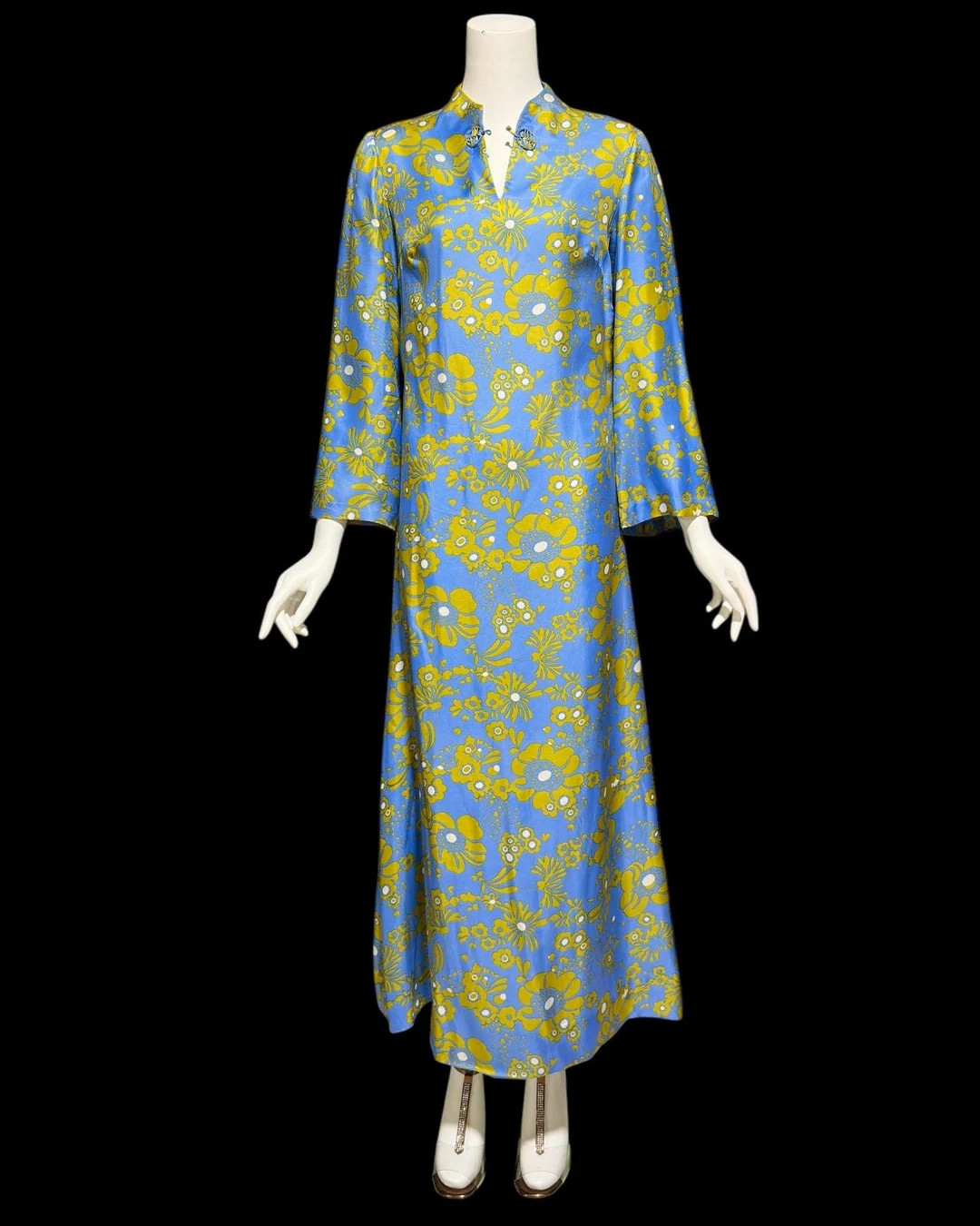 Vintage Caftan Dress, MARSHALL FIELD'S & COMPANY 1960s All Silk Long Floral Shift Evening Hostess... | Etsy (US)