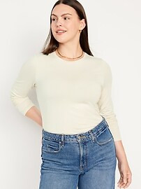 Fitted Long-Sleeve Cropped T-Shirt for Women | Old Navy (US)