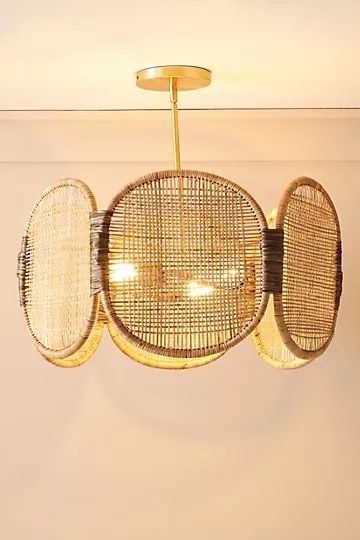 Bamboo Caned Chandelier | Anthropologie (US)