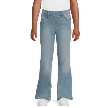 Wonder Nation Girls Distressed Bootcut Stretch Denim Jeggings Sizes XS-XXLP | Walmart (US)