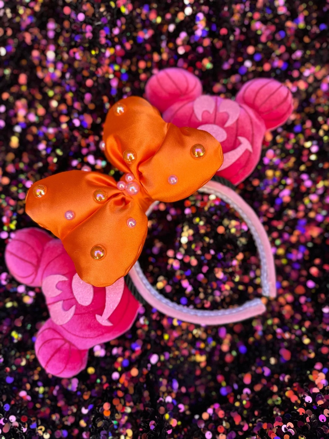 Pink Pumpkin Minnie Ears - Etsy | Etsy (US)