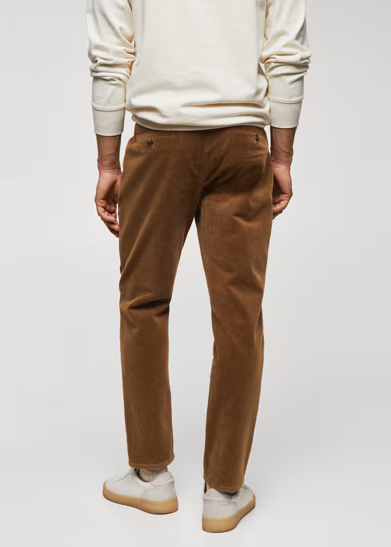 Micro-corduroy slim-fit pants | MANGO (US)
