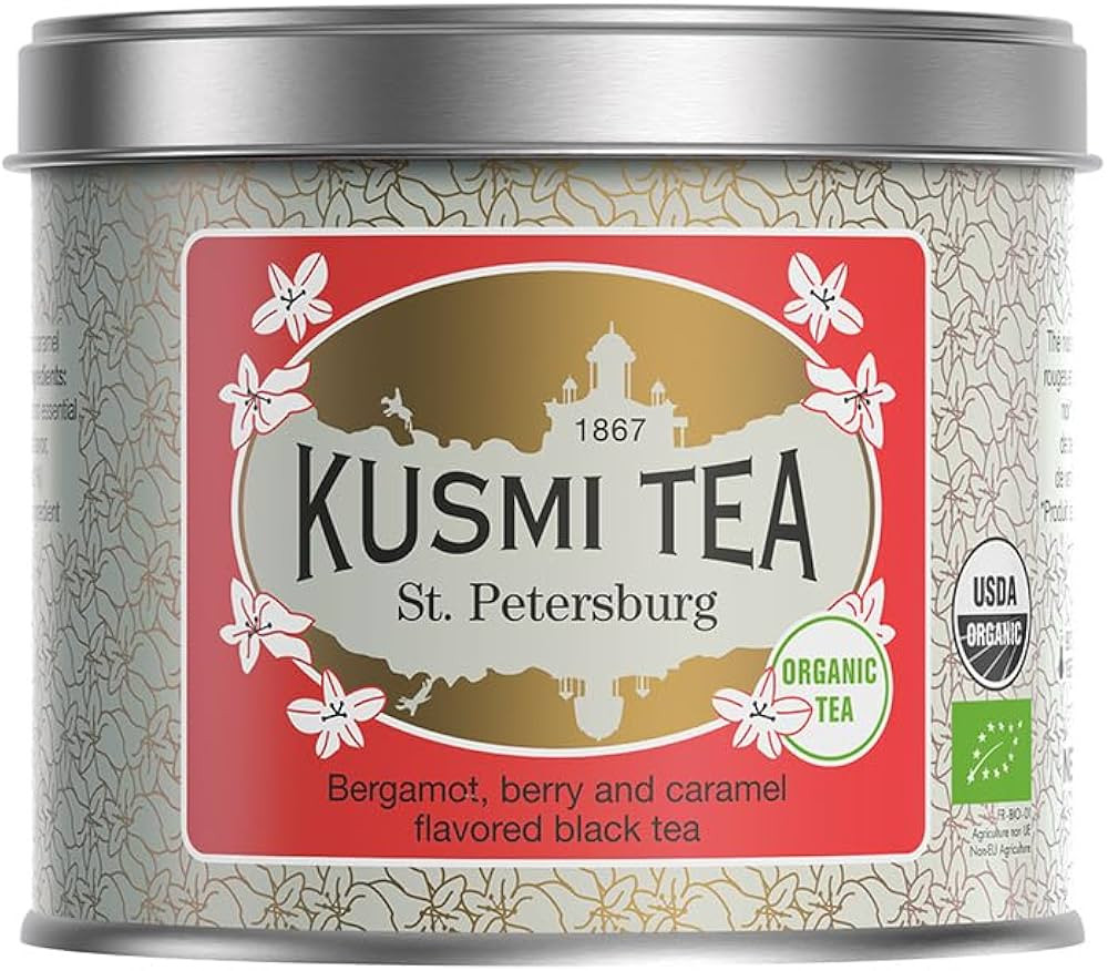 Kusmi Tea - St. Petersburg - Organic Black Tea - Earl Grey Tea - Blend of Black Tea with Red Berr... | Amazon (US)
