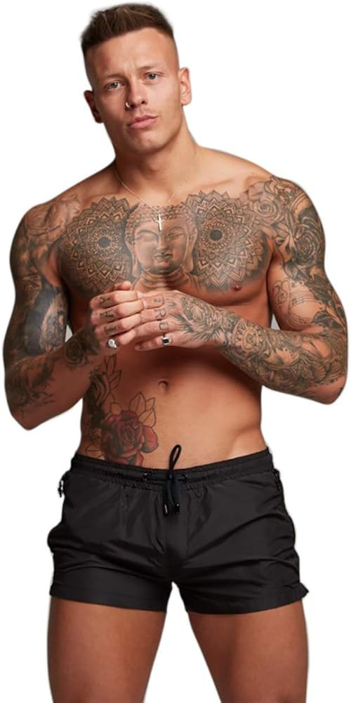 Mens Swim Trunks Quick Dry Swimwear Zipper Pockets, Swim Shorts with Mesh Lining | Amazon (US)