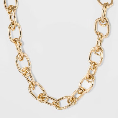 Thick Chain Link Necklace - A New Day™ Gold | Target