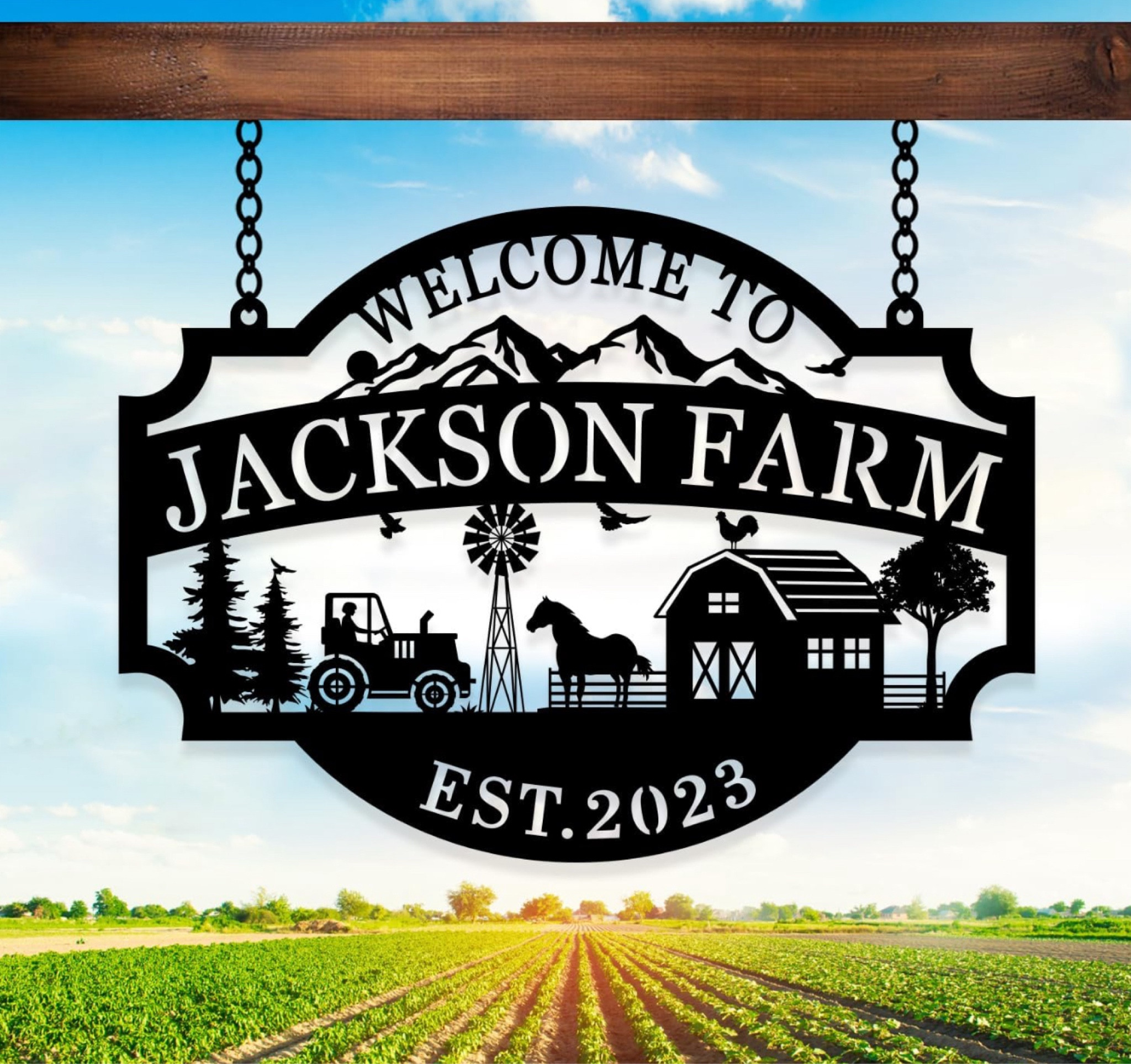 Personalized Farm Sign, Custom Ranch Signs Outdoor, Welcome to Our Farm, Personalized FarmHouse Decor, Last Name Sign for Farm,Farmer Gifts

#LTKHome