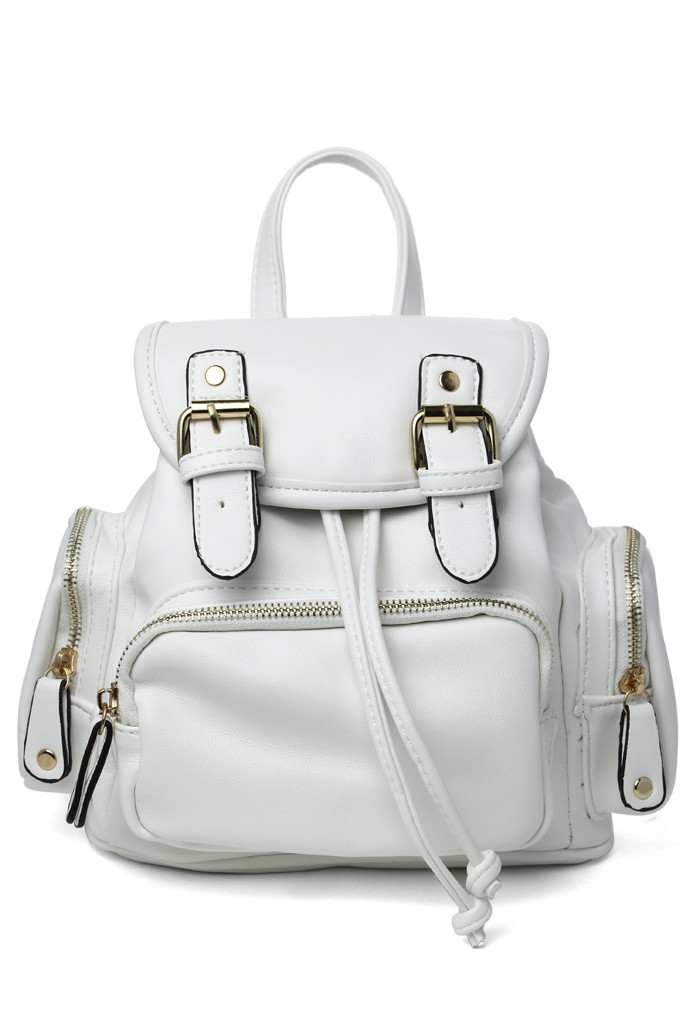 Candy Color White Mini Backpack | Chicwish