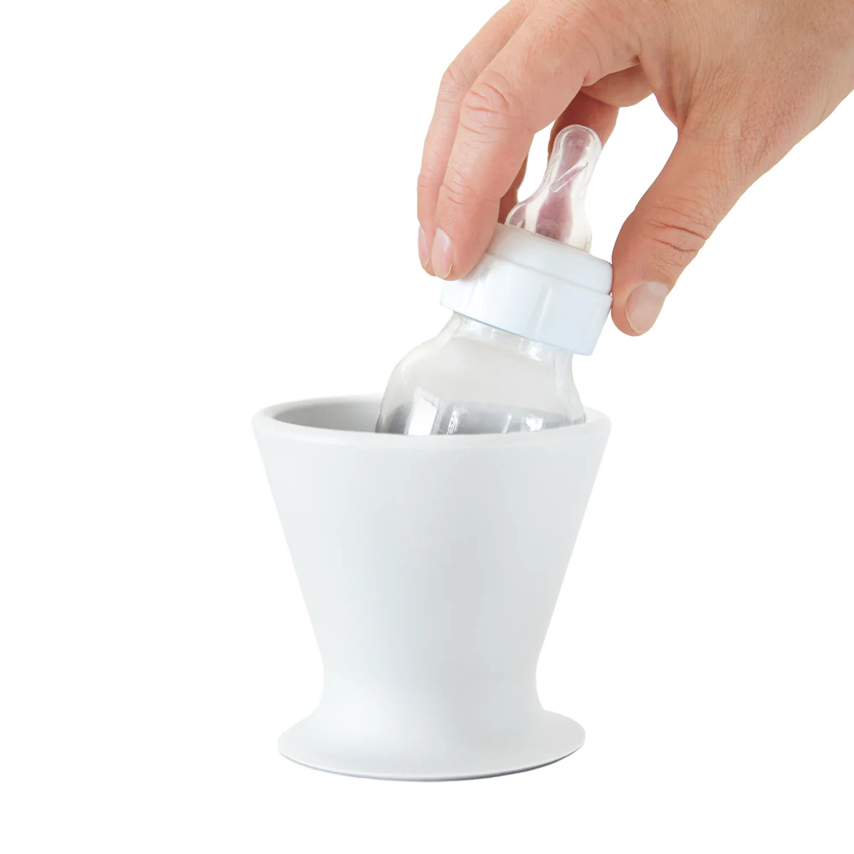 bökee Baby Bottle Holder, Hands Free, One-Hand Bottle Prep | bökee