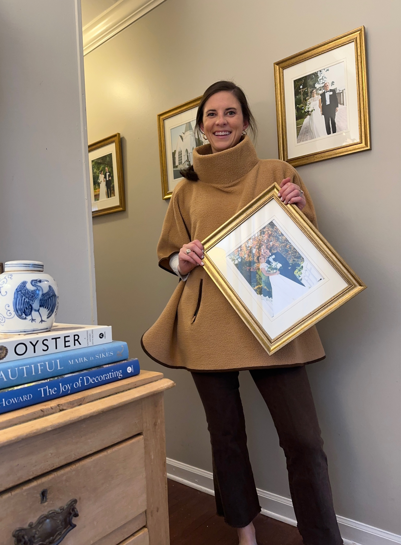 As soon as we got our wedding photo gallery back I knew I needed some hanging frames for them and wanted a custom look without a hefty price tag. I found this set of 4 11x14 frames matted for 8x10 photos and gave them a try! The frame set comes with a standard mat with an ivory and a white side, but to give them more of a custom feel I found a bevel cut ivory mat to replace the plain one. It easily elevated the look and now we have wedding photos hanging to fill our otherwise empty hallway from our living room to our kitchen. The frames I used just came back in stock in gold, and I’ve linked the items shown in this reel below!

I’ve linked my poncho and a similar version of my brown jeans (originally from Zara) here as well for you to shop if interested  

Amazon frames, custom framing, custom mat, wedding photo gallery, affordable wall frames, frame ridge dupe, Amazon find, hallway frames 

#LTKhome #LTKfindsunder50 #LTKfindsunder100