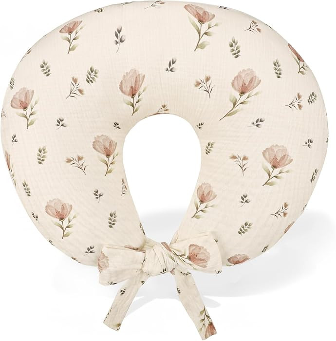 SWESEN Muslin Nursing Pillow Covers, Ultra Soft Cotton Nursing Cover for Breastfeeding Pillows, E... | Amazon (US)