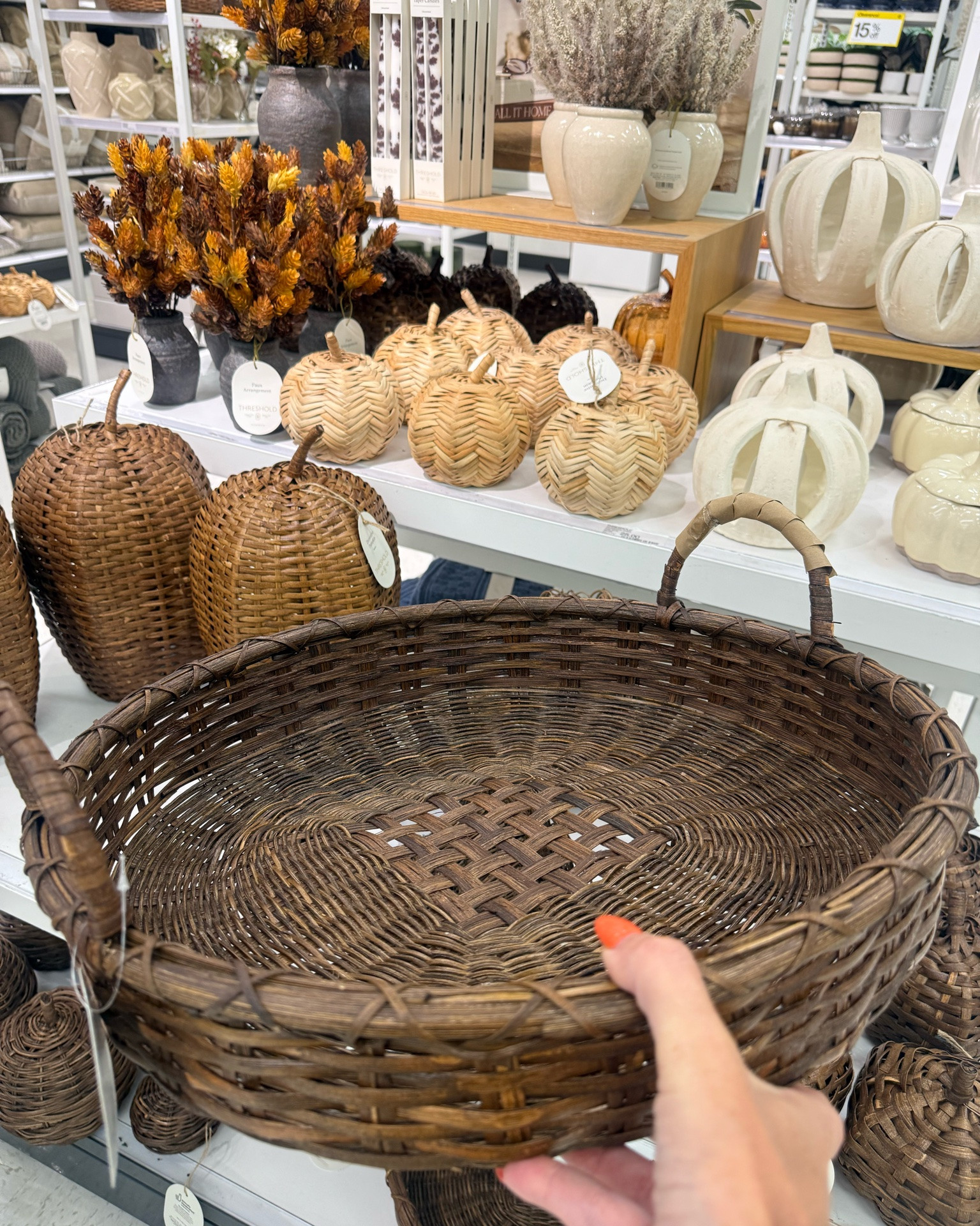 NEW FALL at Target🤎
A few things came home with me! 
Loving the dark rattan pumpkins..
Fall home decor

#LTKfall #LTKfamily #LTKhome