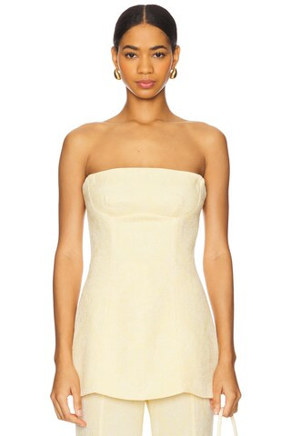 Sabina Musayev Claro Top in Pastel Yellow from Revolve.com | Revolve Clothing (Global)