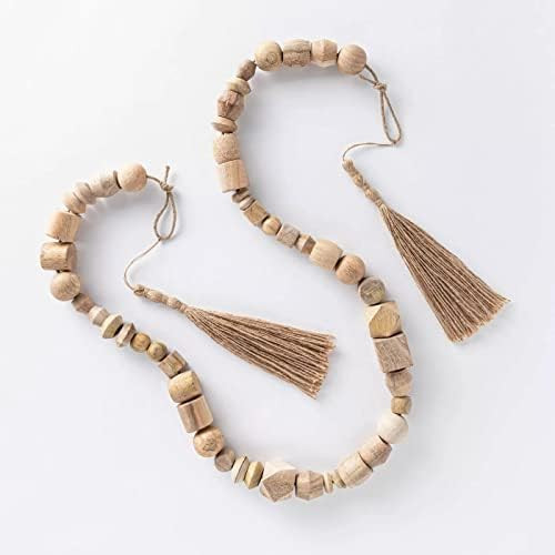 96" Decorative Wooden Bead Garland Natural - Threshold Designed with Studio McGee | Amazon (US)