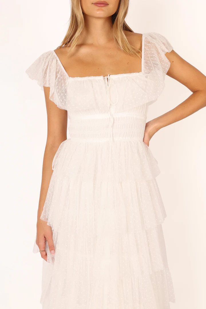 Belle Maxi Dress - Off White | Petal & Pup (US)