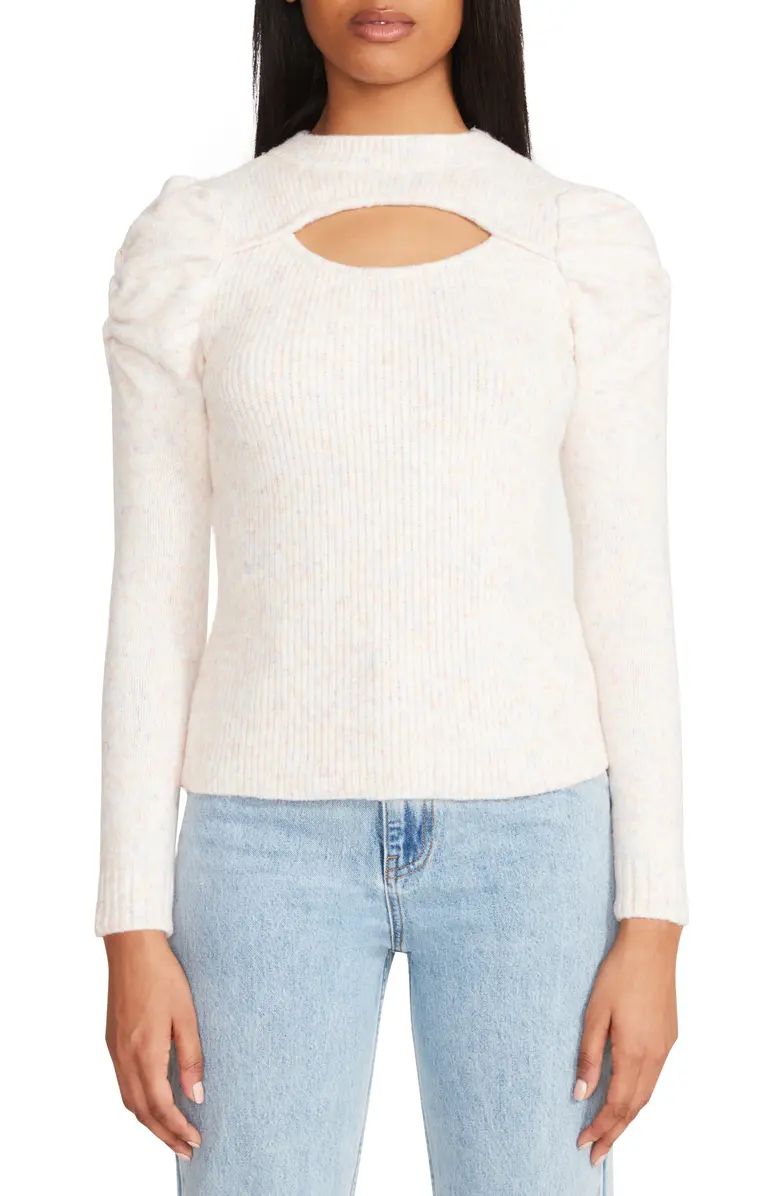 Pastel You By Ribbed Cutout Sweater | Nordstrom