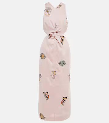 Vacay embroidered linen midi dress | Mytheresa (US/CA)