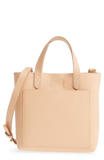 Madewell Small Transport Leather Crossbody - Beige | Nordstrom