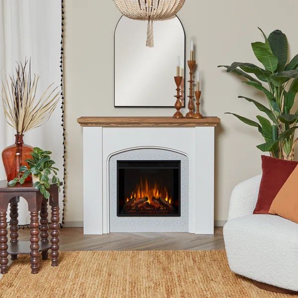 Anika 49" Electric Fireplace with Reversible Surround by Real Flame | Wayfair North America