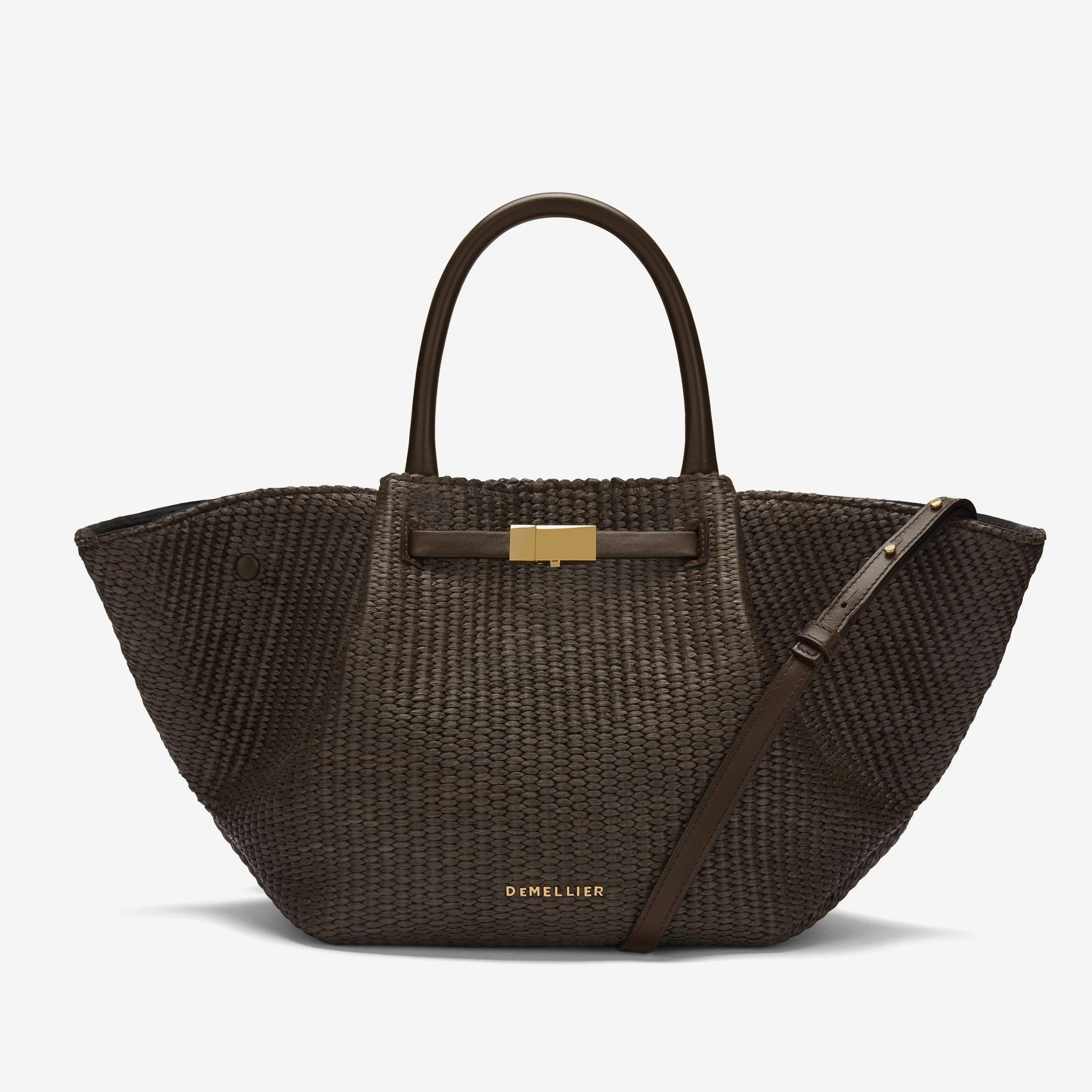 The Midi New York | Espresso Raffia & Espresso Smooth | DeMellier | DeMellier