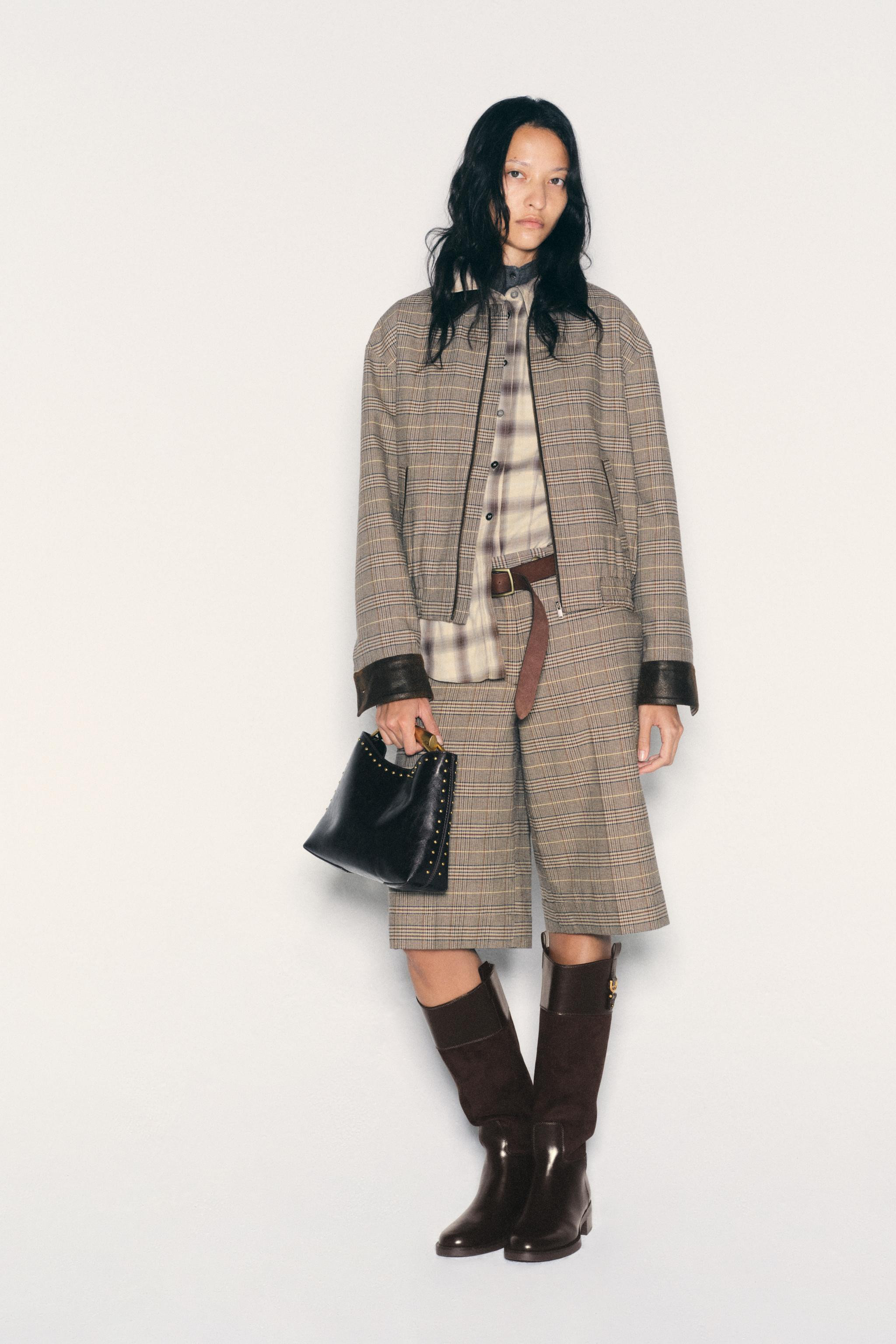 MIXED MATERIAL RIDING BOOTS | Zara US