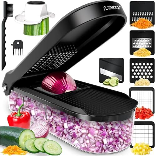 Fullstar Mandoline Slicer for Kitchen - Vegetable Chopper, Onion Potato Food Veggie Fruit Slicer ... | Amazon (US)