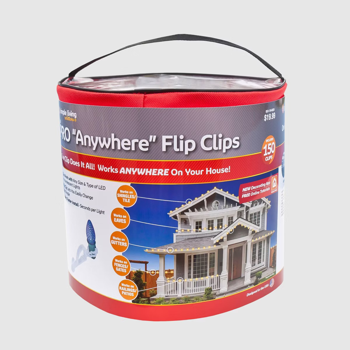 Simple Living Solutions 150ct String Light Pro Anywhere Flip Clips | Target