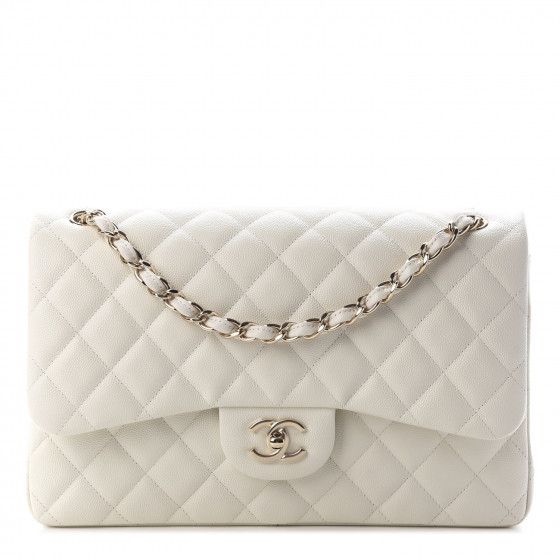 CHANEL

Caviar Quilted Jumbo Double Flap White | Fashionphile