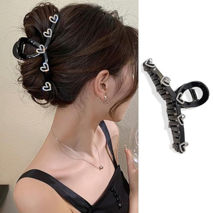 Heart Hair Clips Hair Claw Clip for Thick Hair for Women Girls Hair Styling French Hair Barrette ... | Amazon (US)